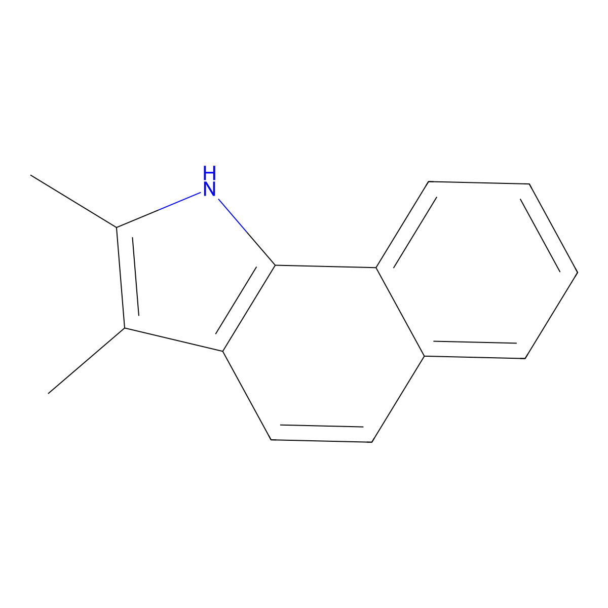 1H-Benz(g)indole, 2,3-dimethyl- molecular structure, CAS 36729-21-2
