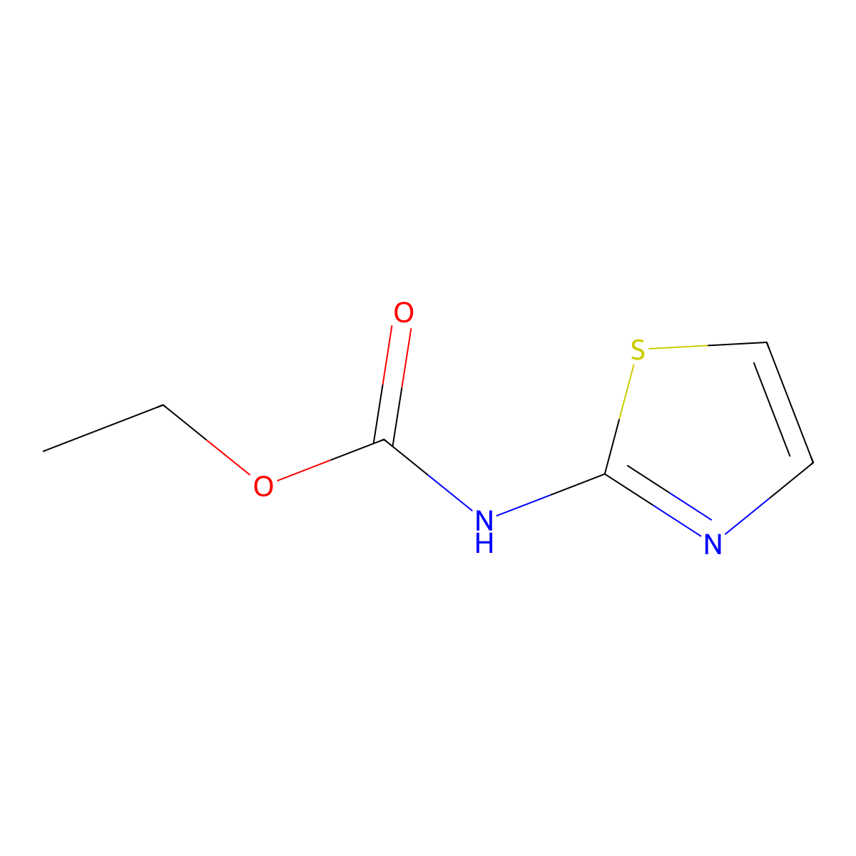 2-Thiazolecarbamic acid, ethyl ester molecular structure, CAS 3673-34-5