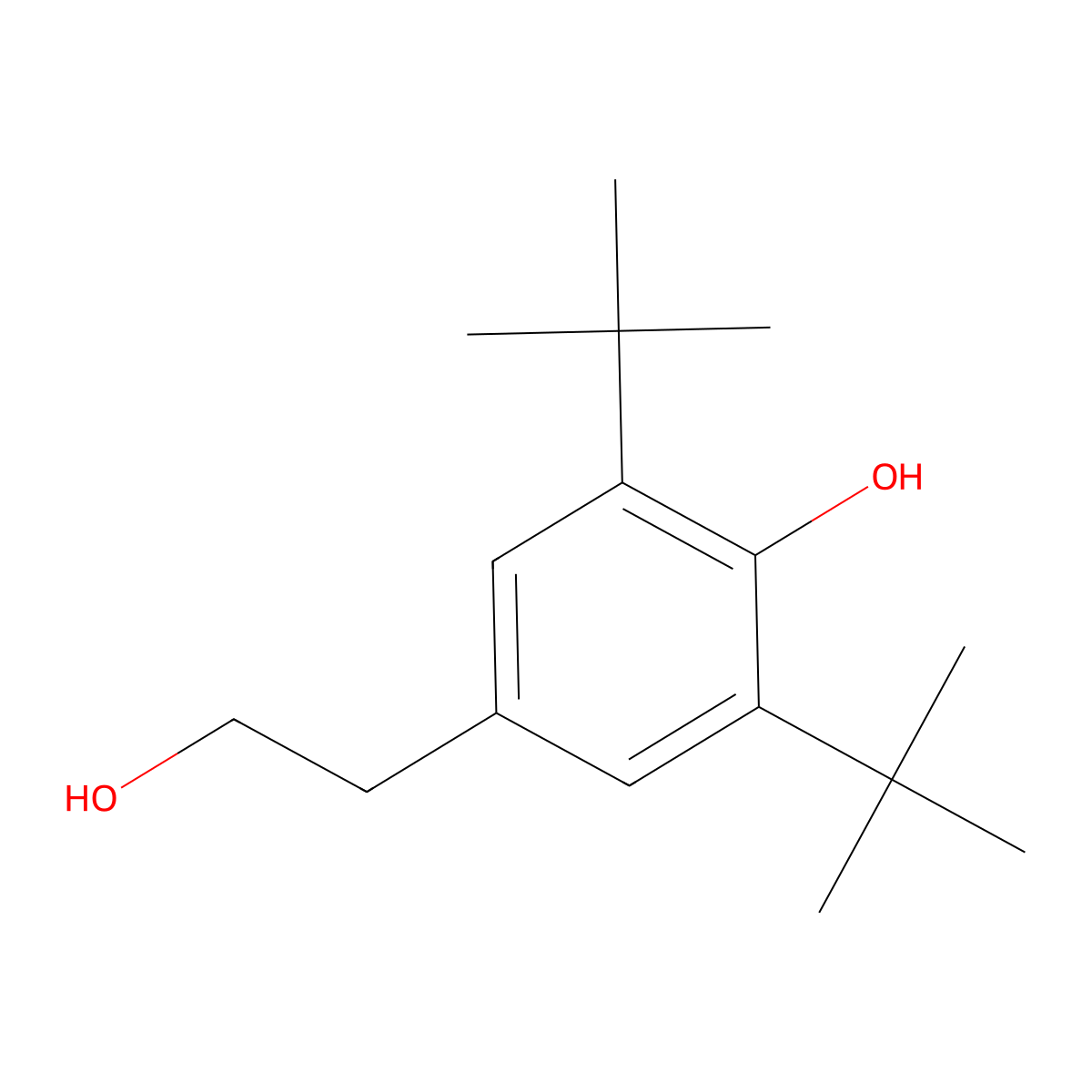 2,6-DI-Tert-butyl-4-(2-hydroxyethyl)phenol molecular structure, CAS 3673-68-5