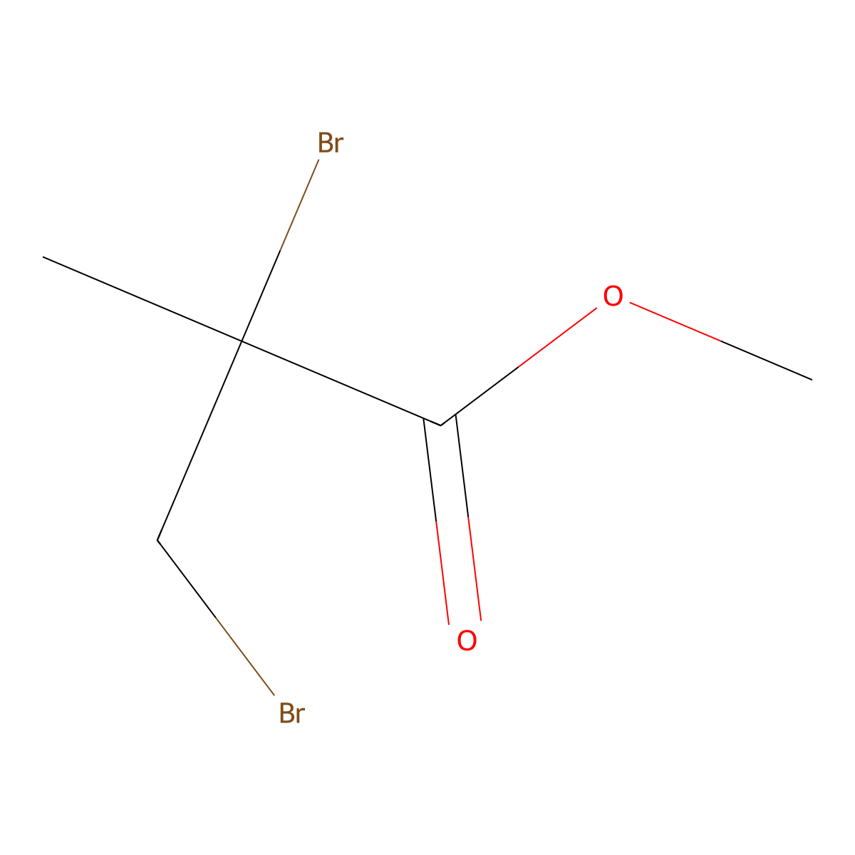 Methyl 2,3-dibromo-2-methylpropanoate molecular structure, CAS 3673-79-8