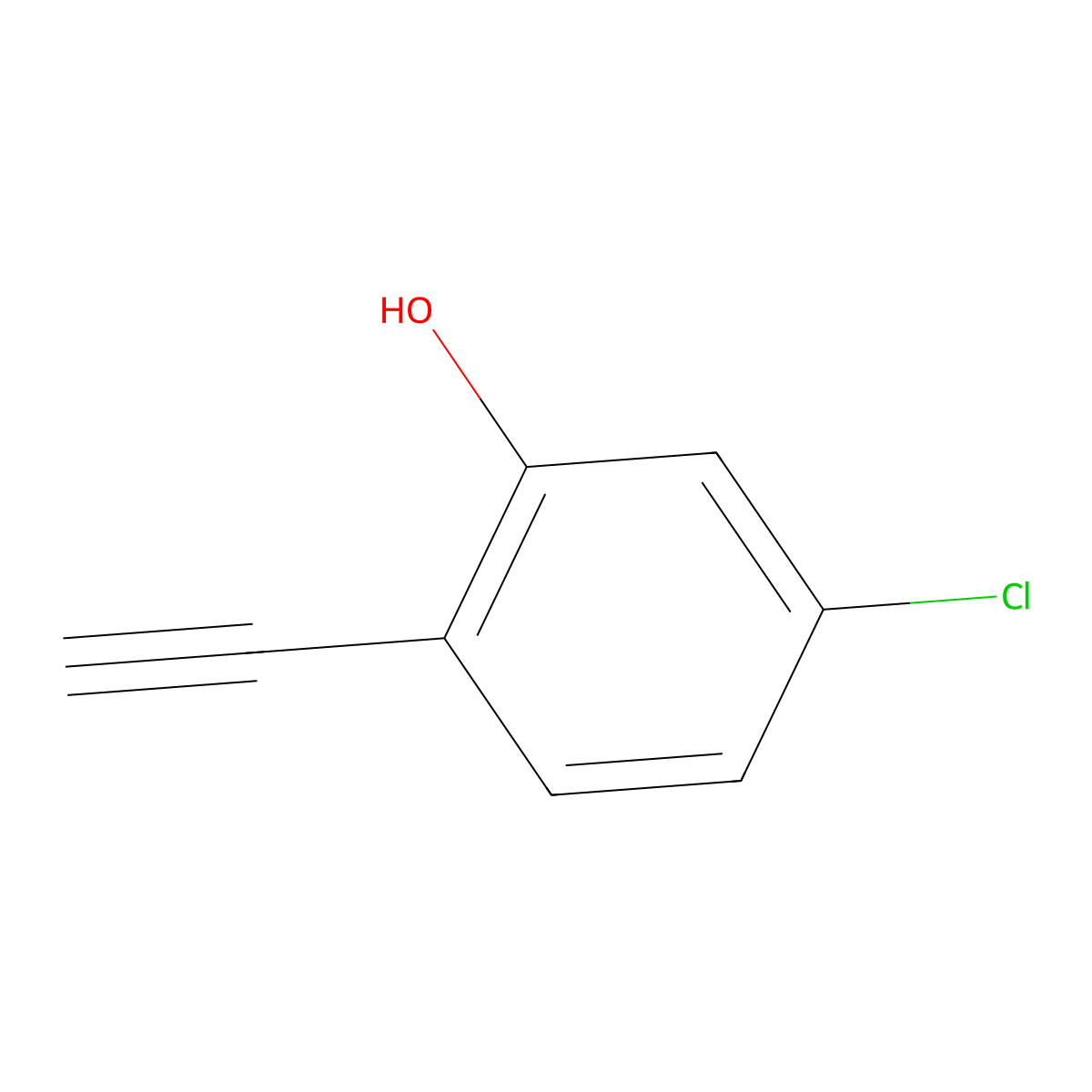5-Chloro-2-ethynylphenol molecular structure, CAS 36739-98-7