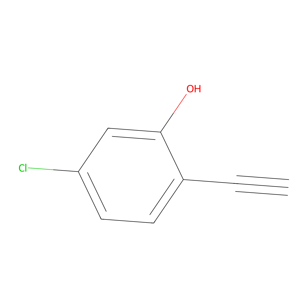 5-Chloro-2-ethynylphenol molecular structure, CAS 36739-98-7