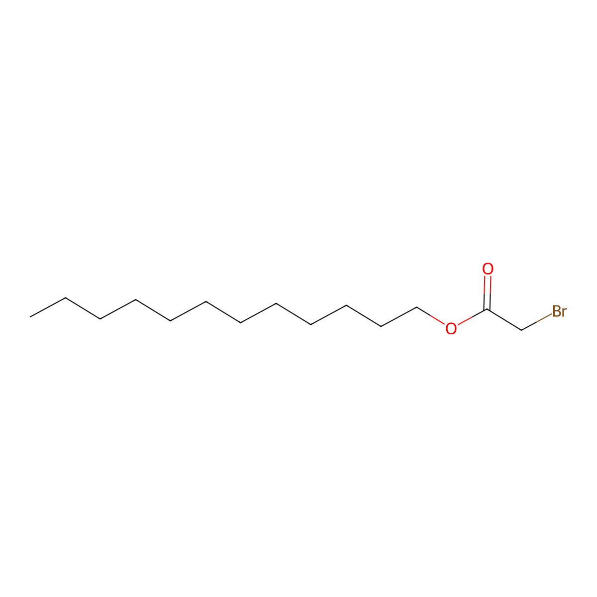 Dodecyl bromoacetate molecular structure, CAS 3674-07-5
