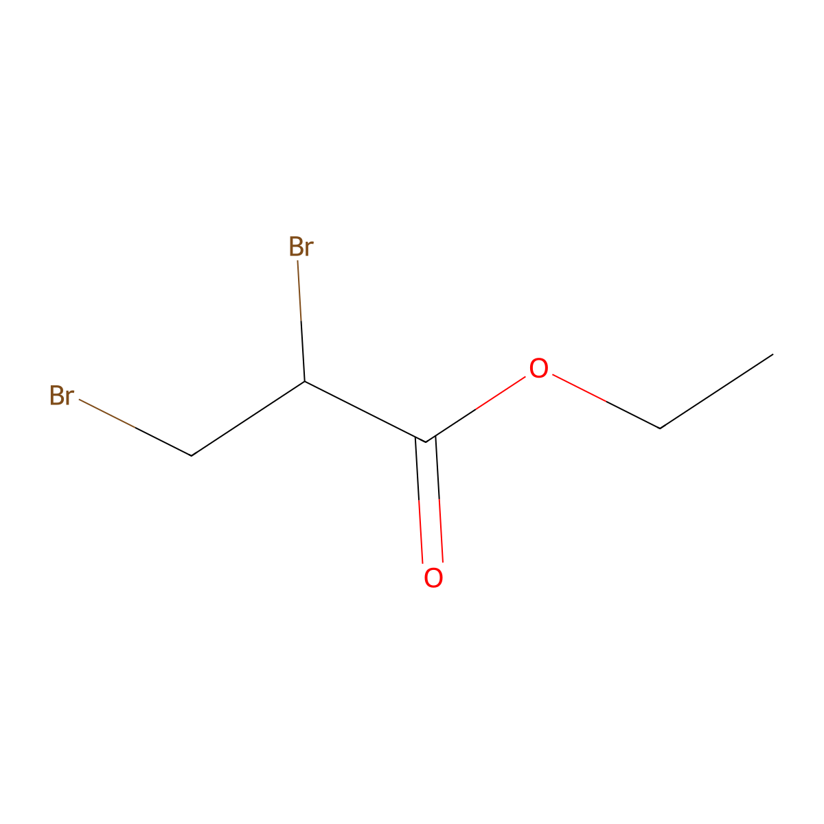 Ethyl 2,3-dibromopropionate molecular structure, CAS 3674-13-3
