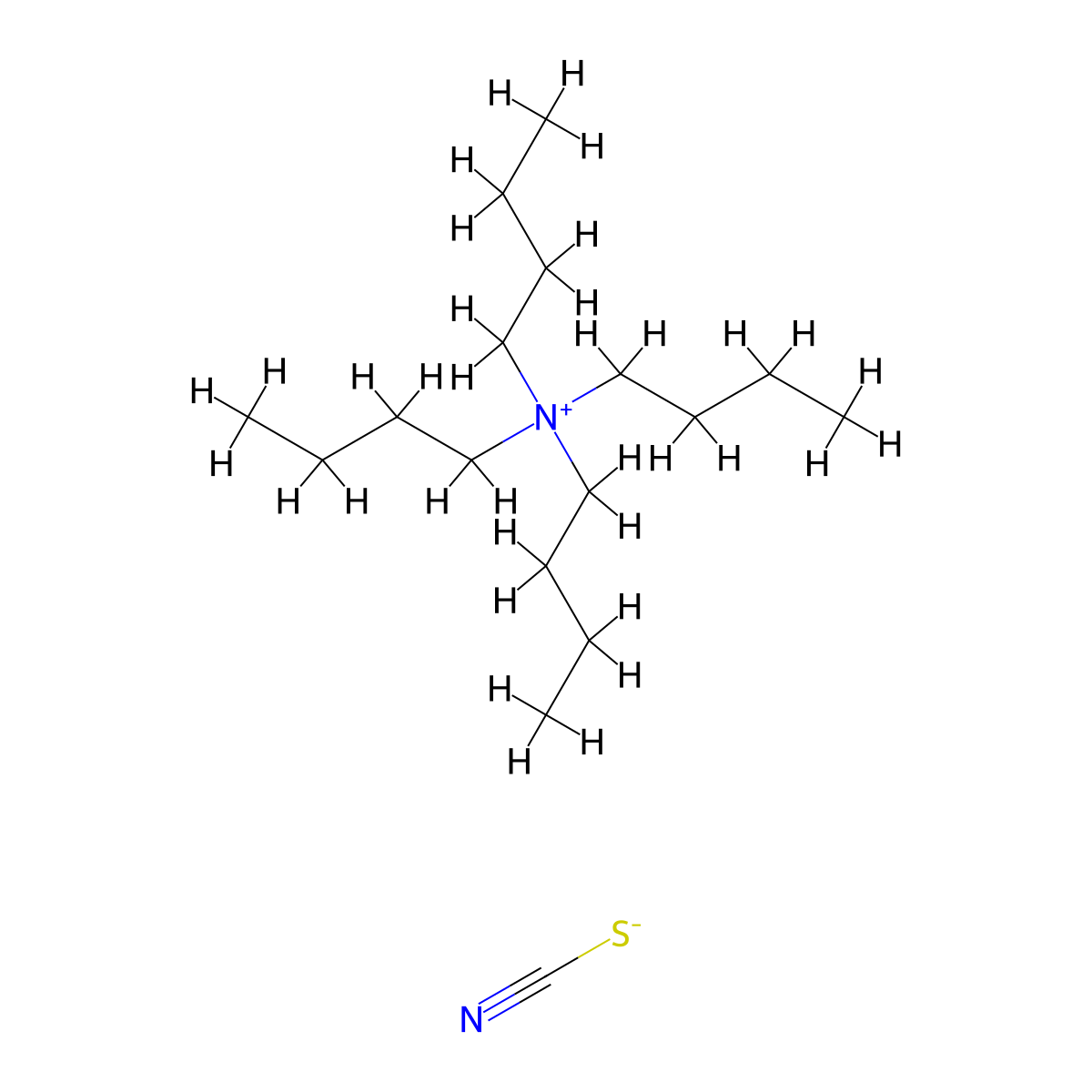 Tetrabutylammonium Thiocyanate molecular structure, CAS 3674-54-2