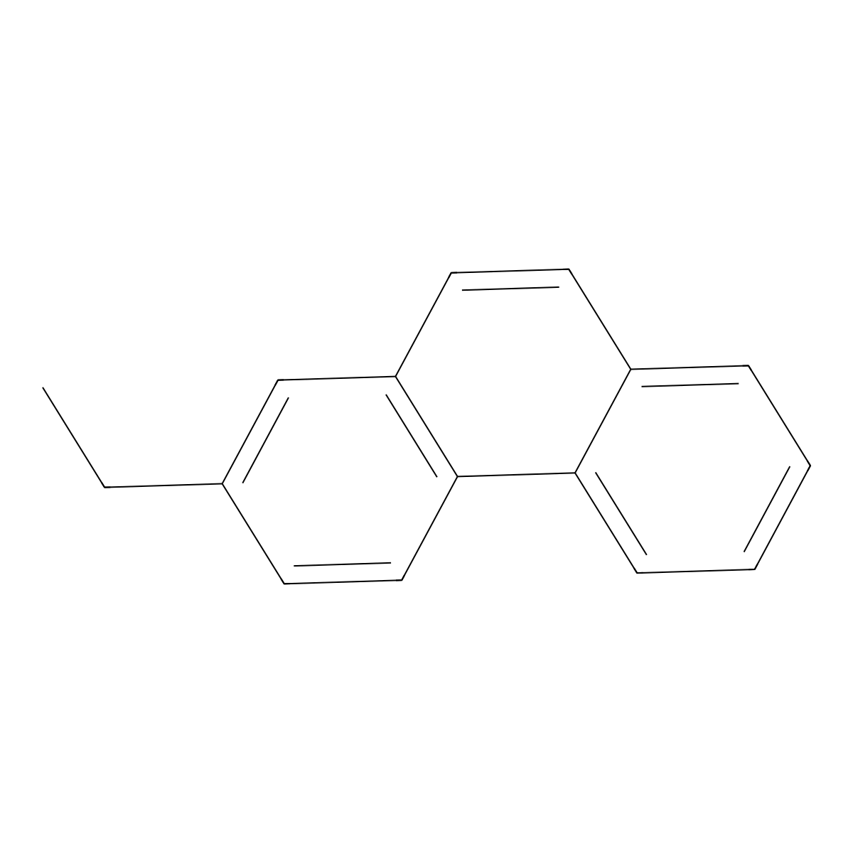 2-Ethyl-phenanthrene molecular structure, CAS 3674-74-6