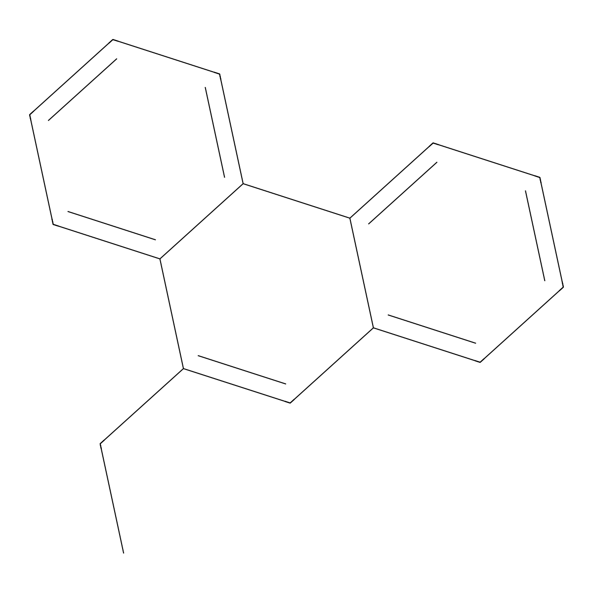9-Ethylphenanthrene molecular structure, CAS 3674-75-7