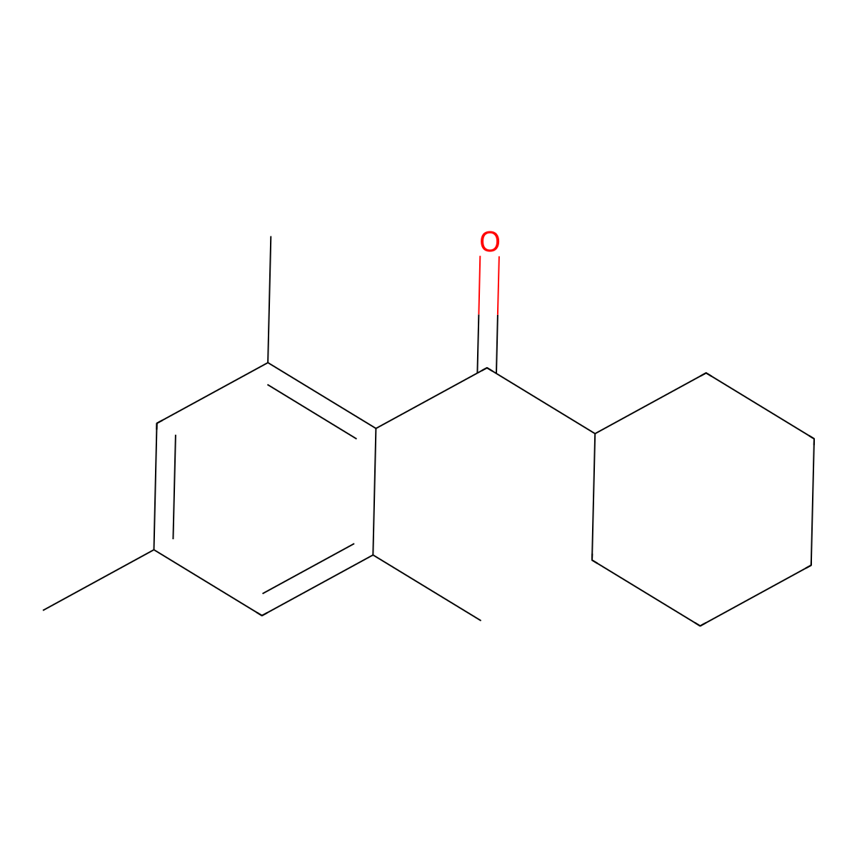 Cyclohexyl(2,4,6-trimethylphenyl)methanone molecular structure, CAS 3674-76-8