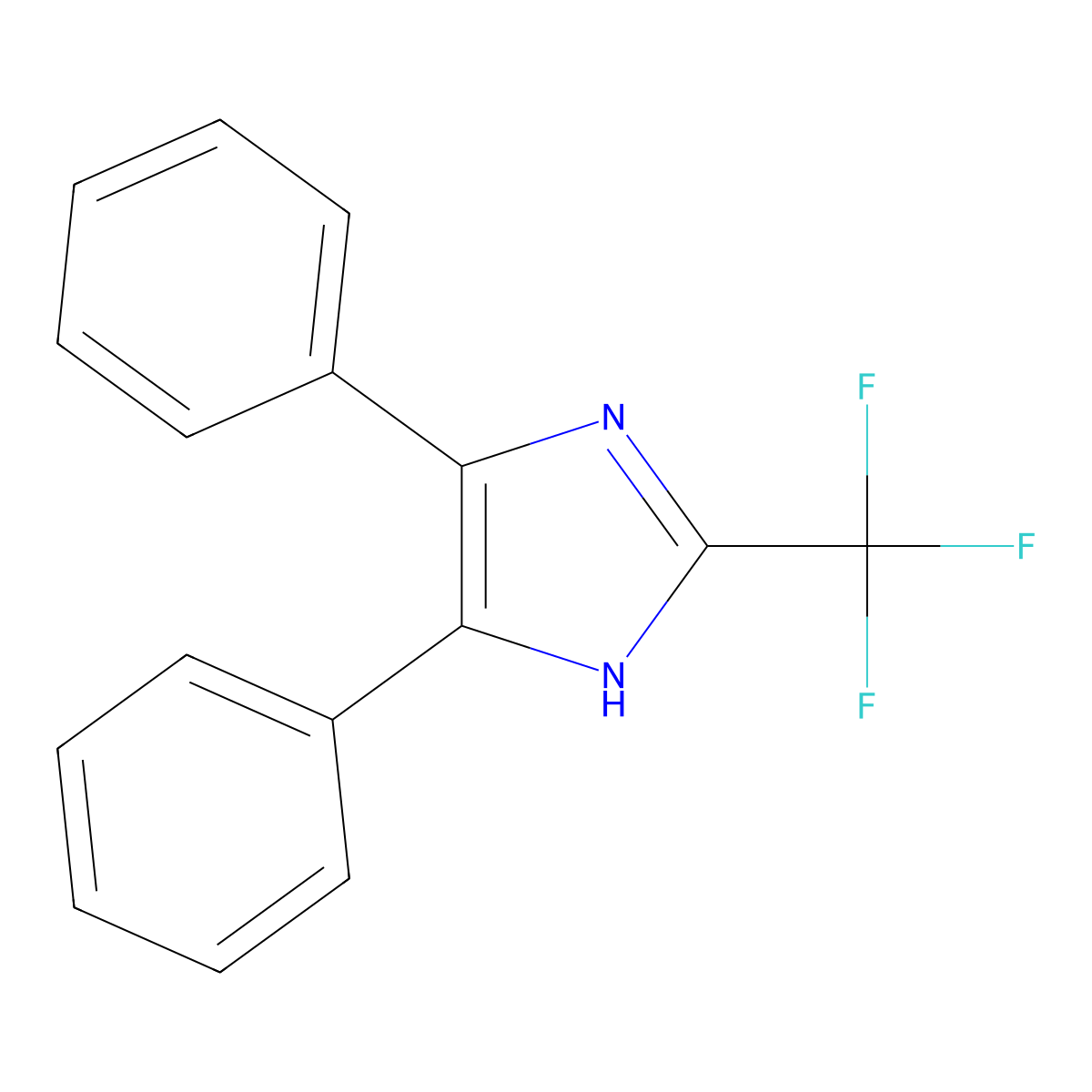4,5-Diphenyl-2-(trifluoromethyl)-1H-imidazole molecular structure, CAS 36740-74-6