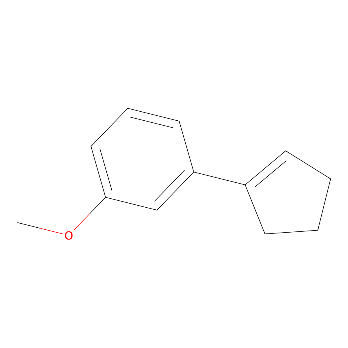 1-(Cyclopent-1-en-1-yl)-3-methoxybenzene molecular structure, CAS 36742-36-6