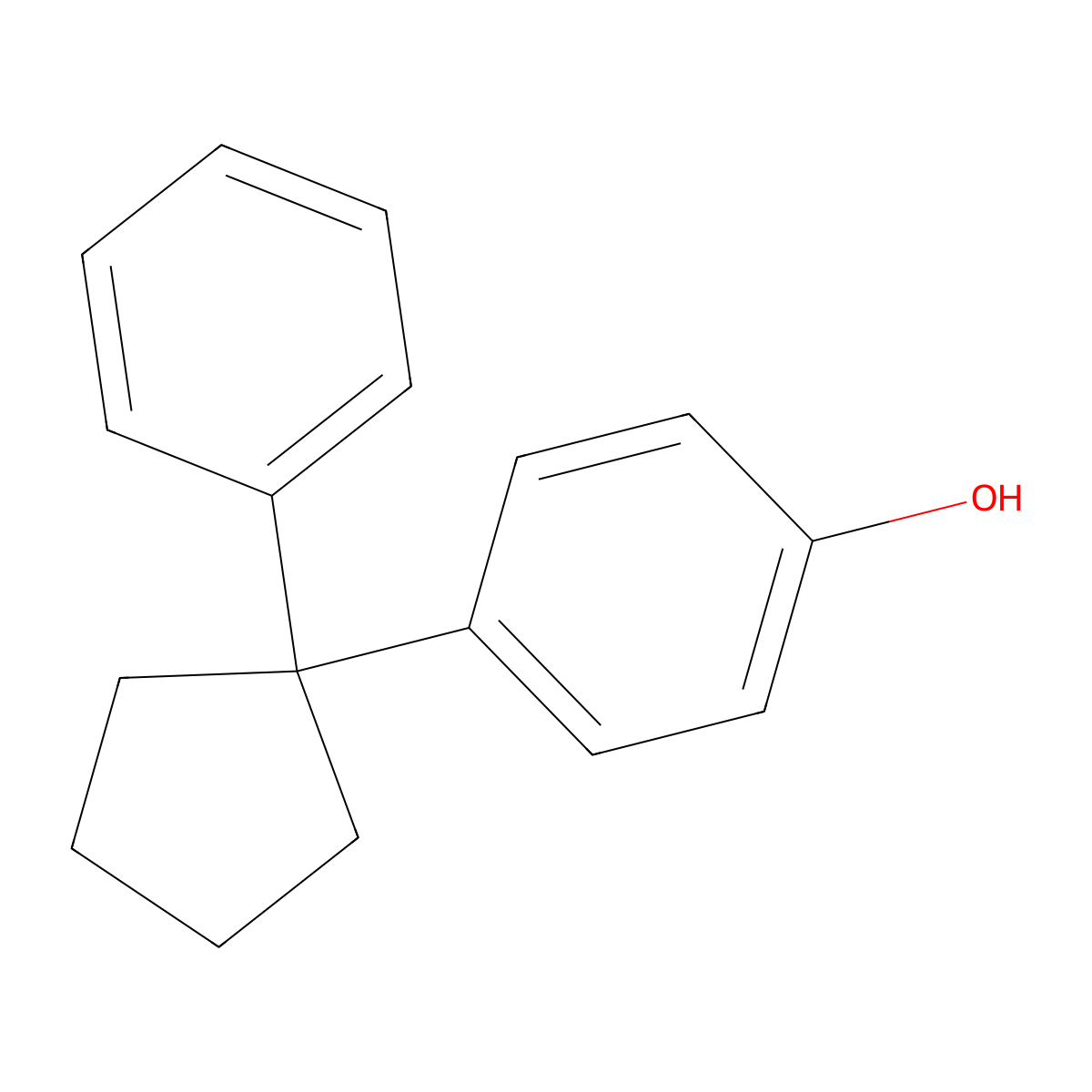 4-(1-Phenylcyclopentyl)phenol molecular structure, CAS 36744-76-0
