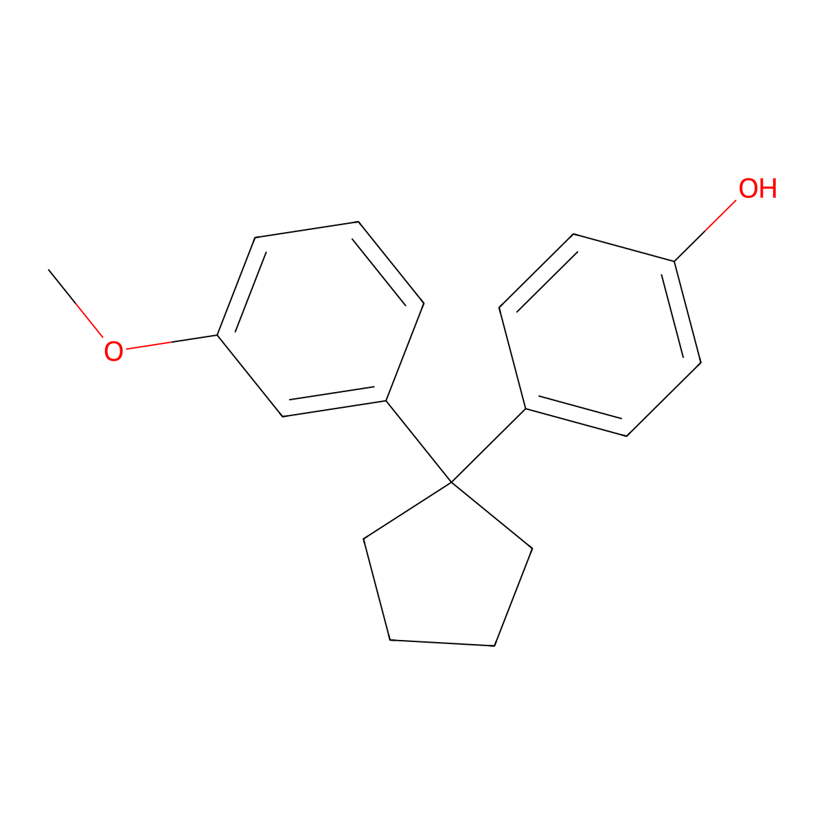 4-[1-(3-Methoxyphenyl)cyclopentyl]phenol molecular structure, CAS 36744-82-8