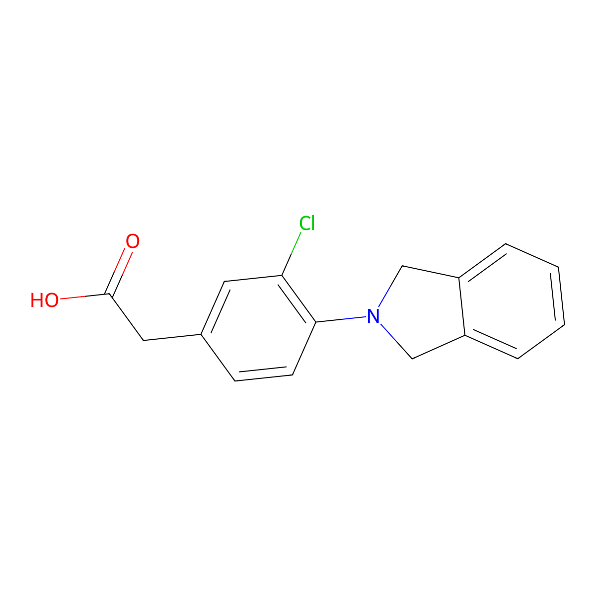 [3-Chloro-4-(1,3-dihydroisoindol-2-yl)phenyl]acetic acid molecular structure, CAS 36745-55-8