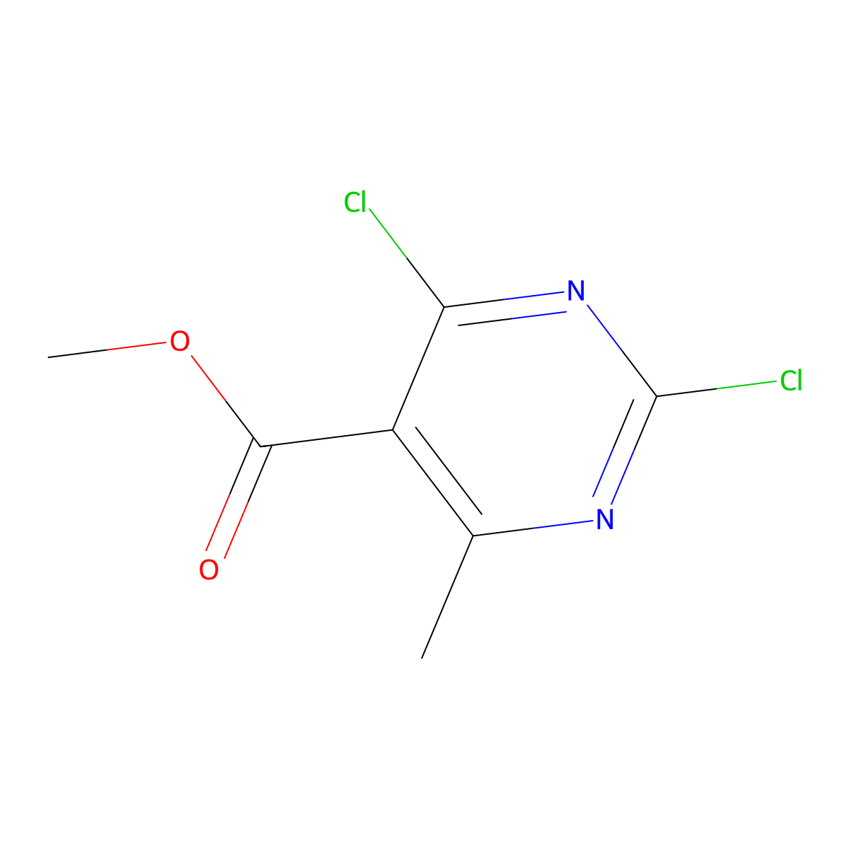 Methyl 2,4-dichloro-6-methylpyrimidine-5-carboxylate molecular structure, CAS 36745-93-4