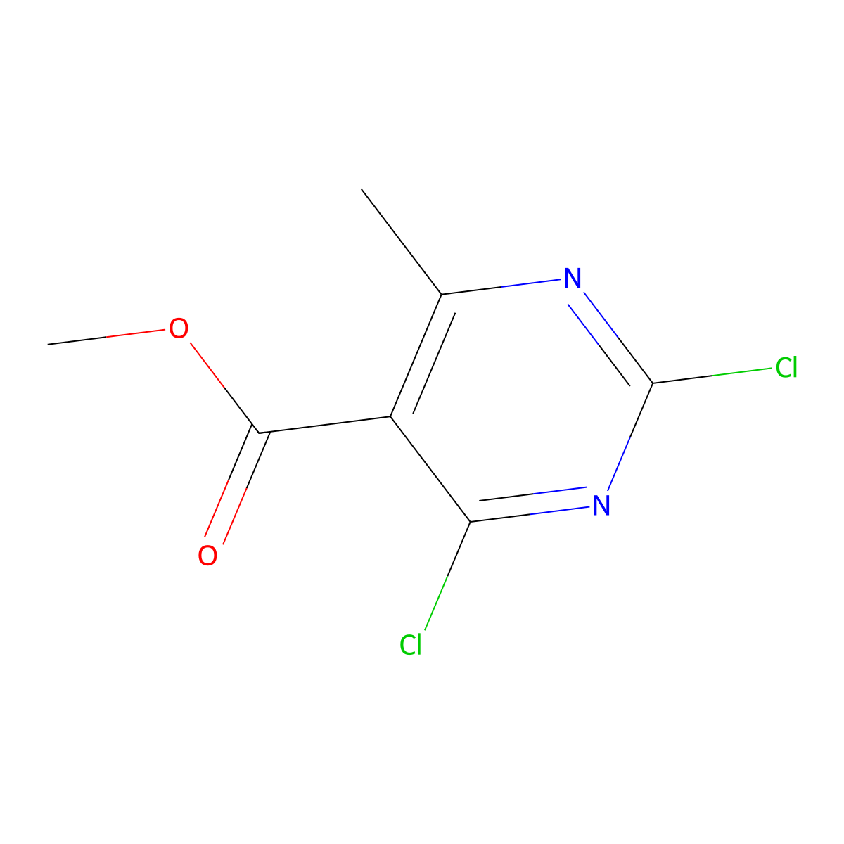 Methyl 2,4-dichloro-6-methylpyrimidine-5-carboxylate molecular structure, CAS 36745-93-4