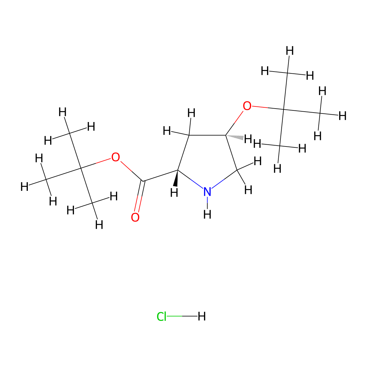 H-Hyp(tBu)-OtBu.HCl molecular structure, CAS 367453-05-2