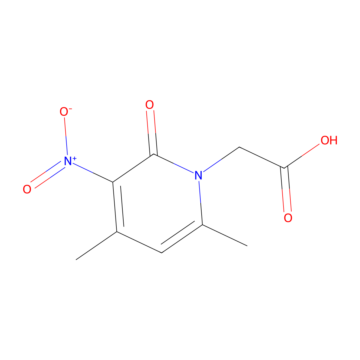 (4,6-dimethyl-3-nitro-2-oxopyridin-1(2H)-yl)acetic acid molecular structure, CAS 367454-82-8