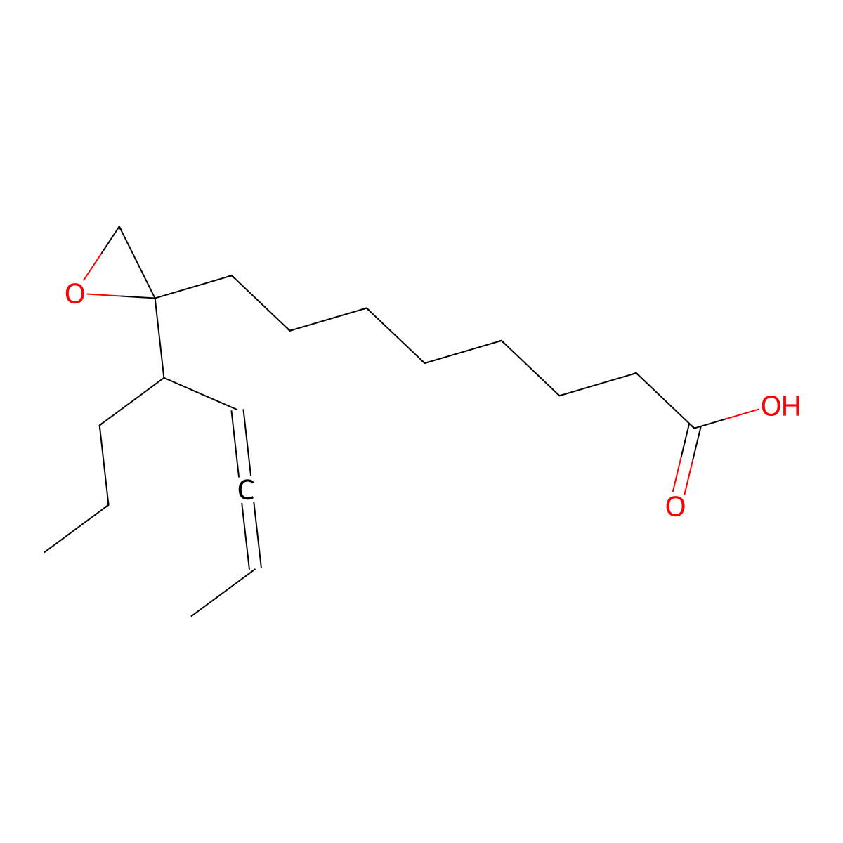 Oxiraneoctanoic acid, 3-(2,5-octadienyl)-, (2alpha,3alpha(2Z,5Z))- molecular structure, CAS 36747-82-7