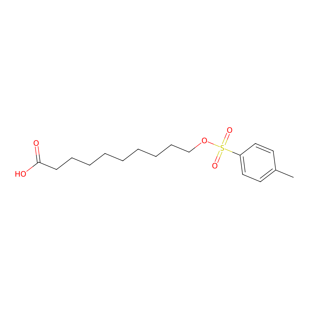 10-[(4-Methylbenzenesulfonyl)oxy]decanoic acid molecular structure, CAS 367479-00-3