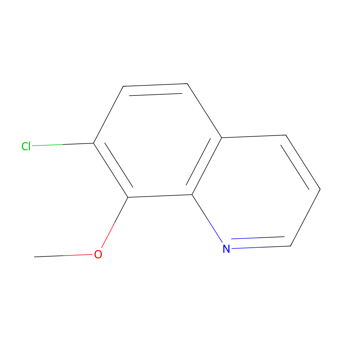 7-Chloro-8-methoxyquinoline molecular structure, CAS 36748-98-8