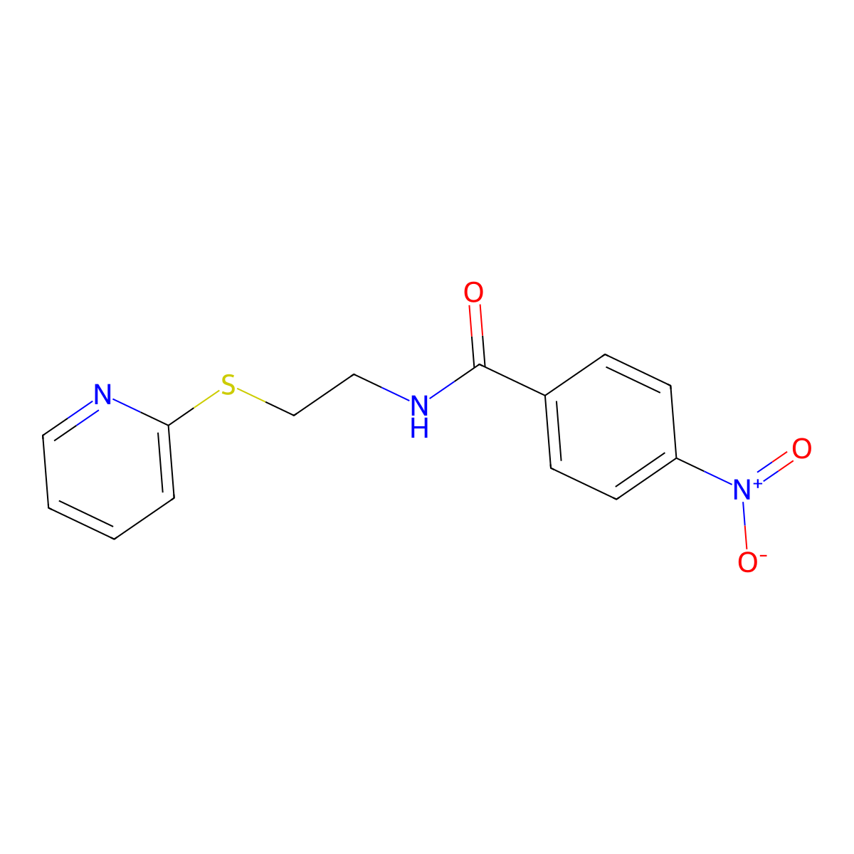 4-nitro-N-[2-(pyridin-2-ylsulfanyl)ethyl]benzamide molecular structure, CAS 367480-60-2