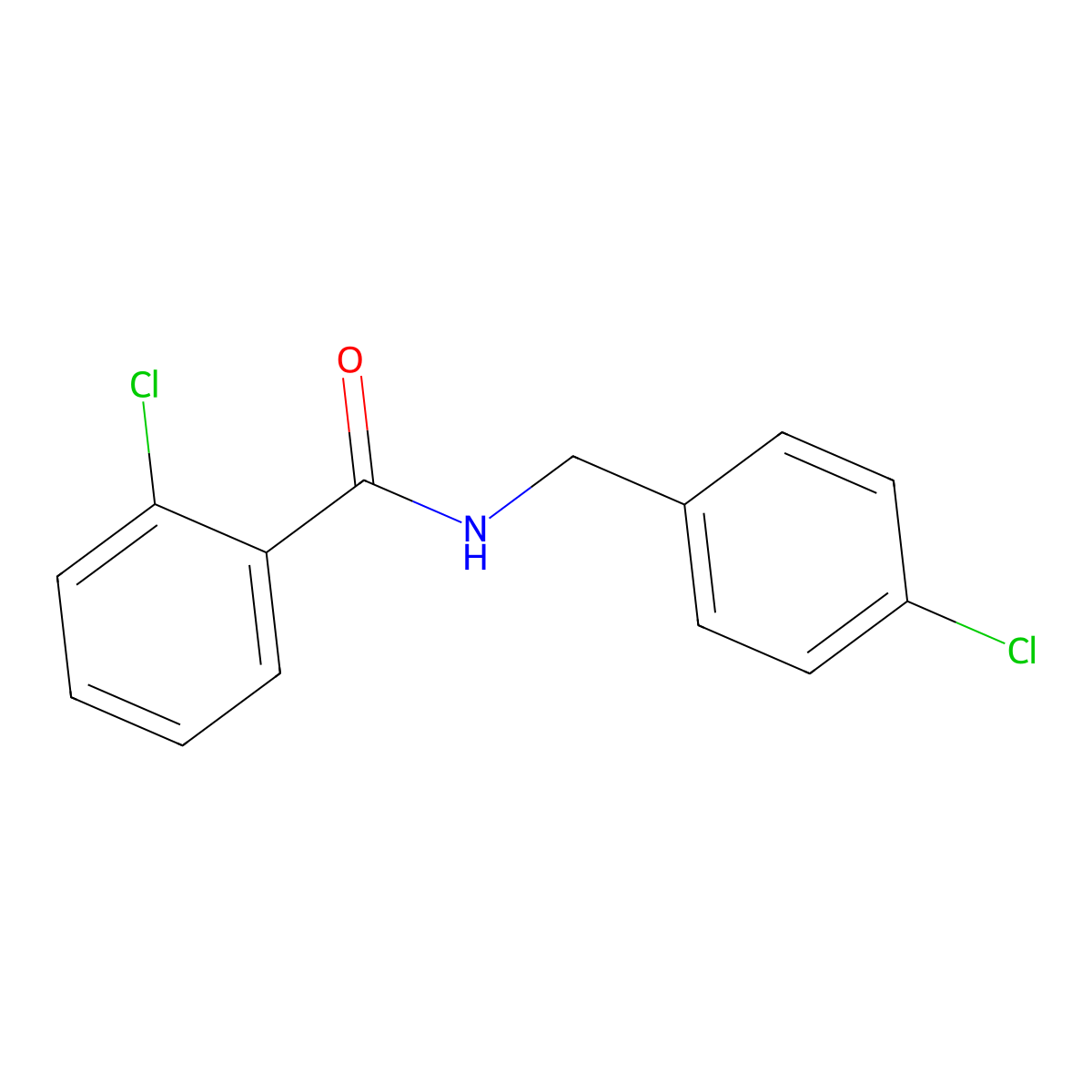 2-chloro-N-(4-chlorobenzyl)benzamide molecular structure, CAS 367481-66-1