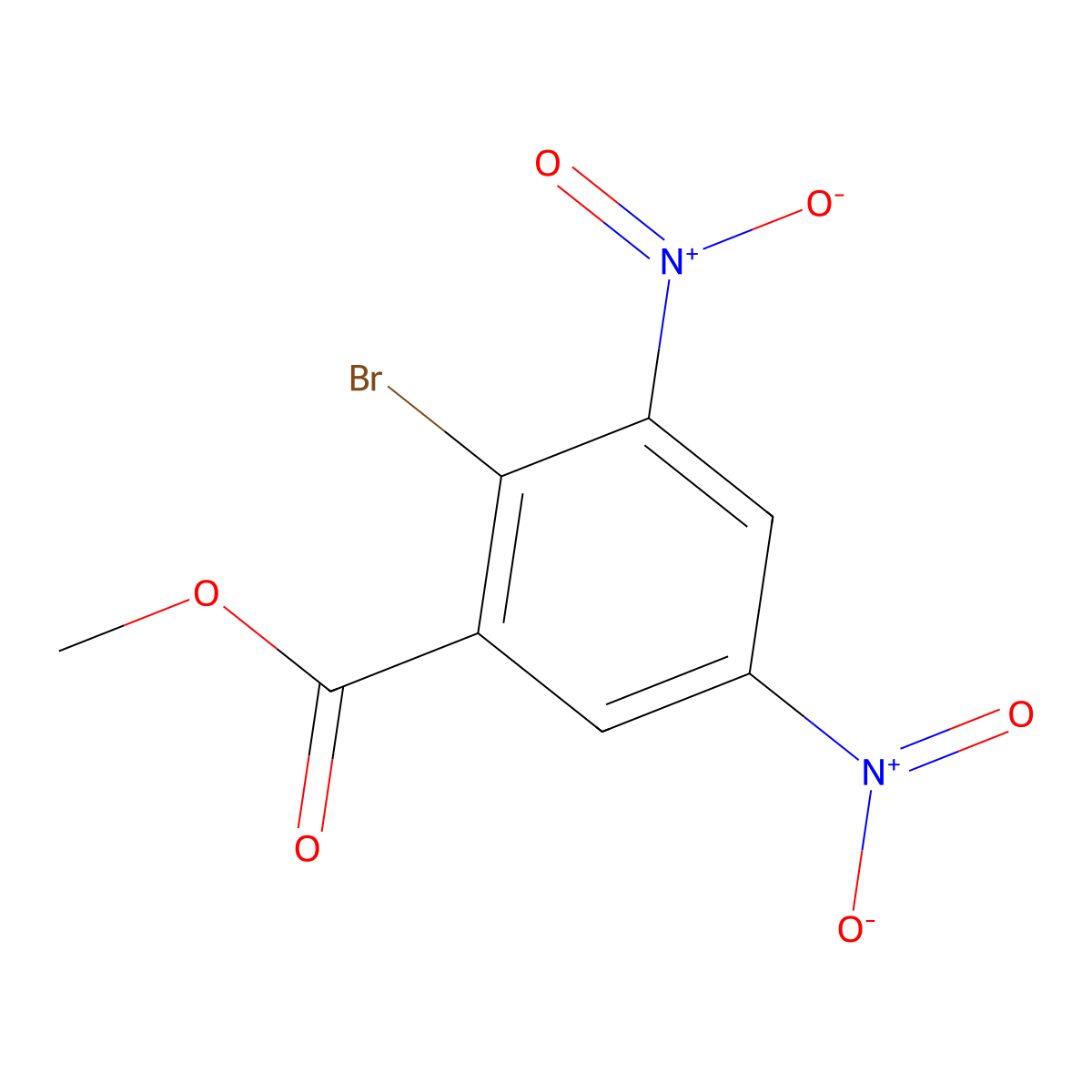 Methyl 2-bromo-3,5-dinitrobenzoate molecular structure, CAS 36749-41-4
