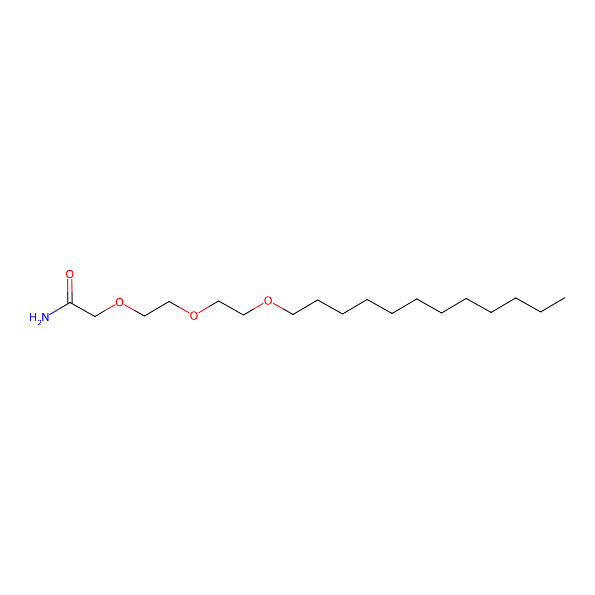 2-{2-[2-(Dodecyloxy)ethoxy]ethoxy}acetamide molecular structure, CAS 36749-80-1