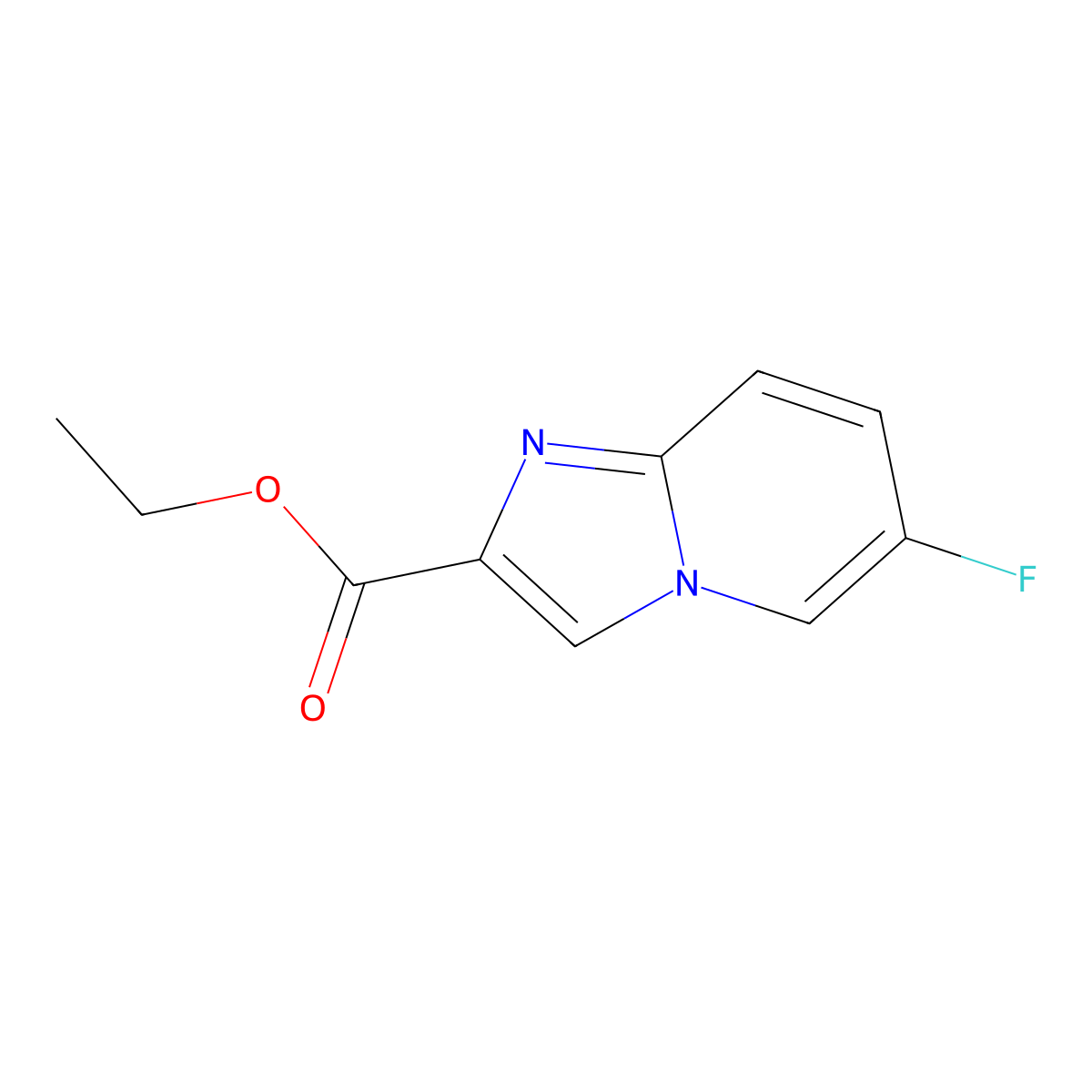 Ethyl 6-fluoroimidazo[1,2-a]pyridine-2-carboxylate molecular structure, CAS 367500-93-4