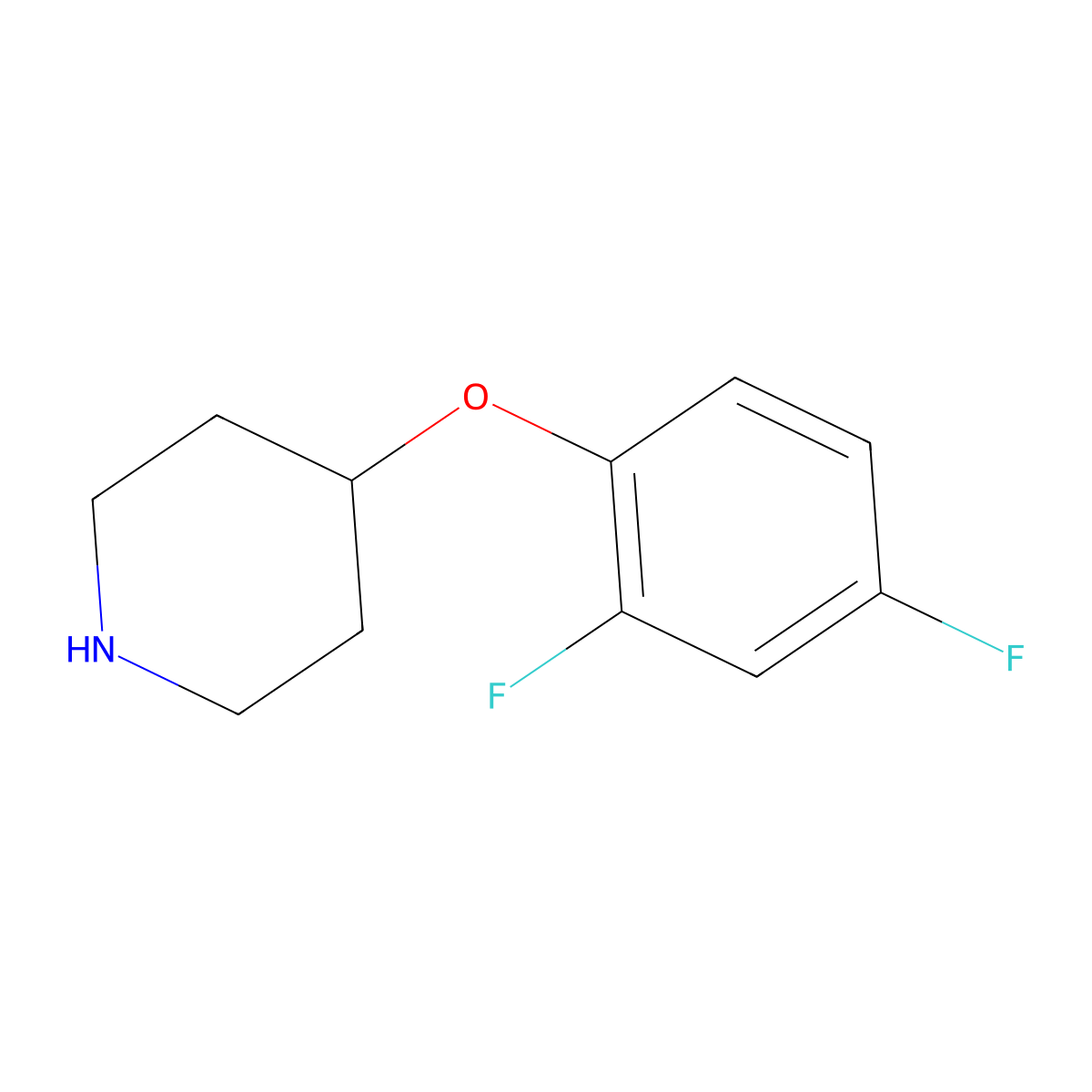 4-(2,4-Difluorophenoxy)piperidine molecular structure, CAS 367501-08-4