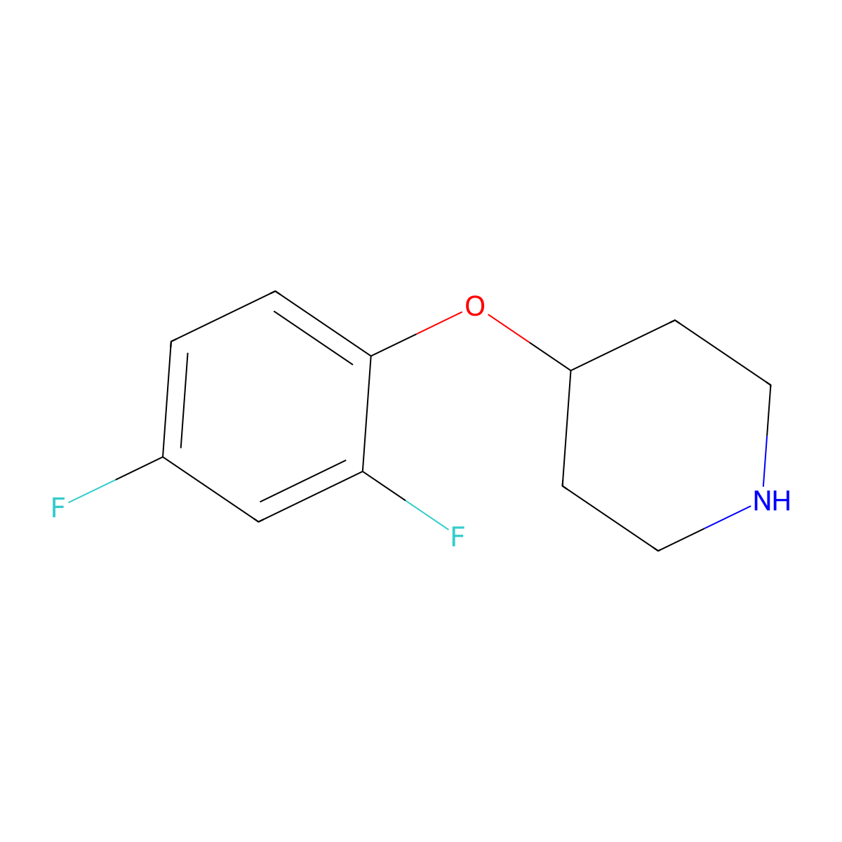 4-(2,4-Difluorophenoxy)piperidine molecular structure, CAS 367501-08-4