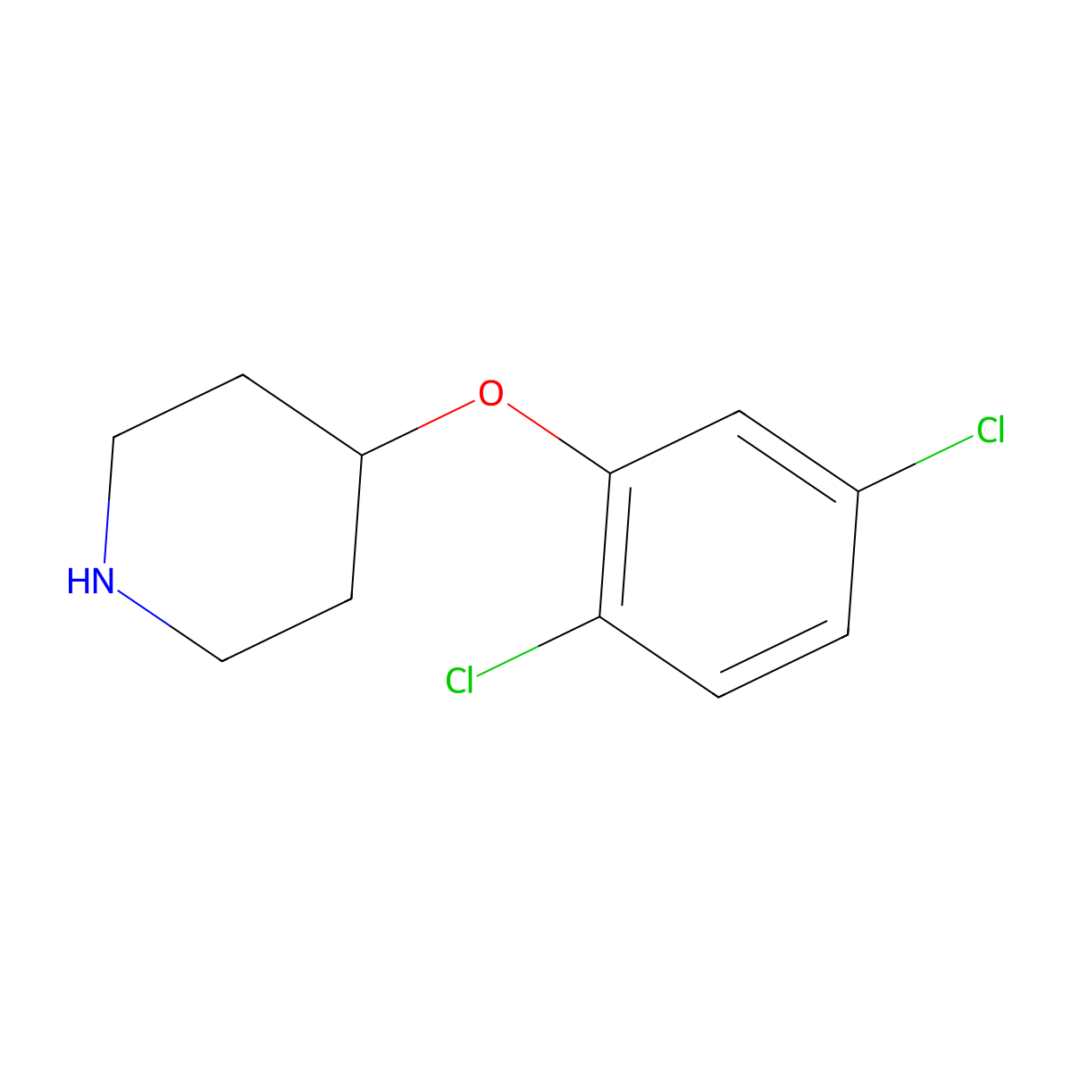 4-(2,5-Dichlorophenoxy)piperidine molecular structure, CAS 367501-13-1