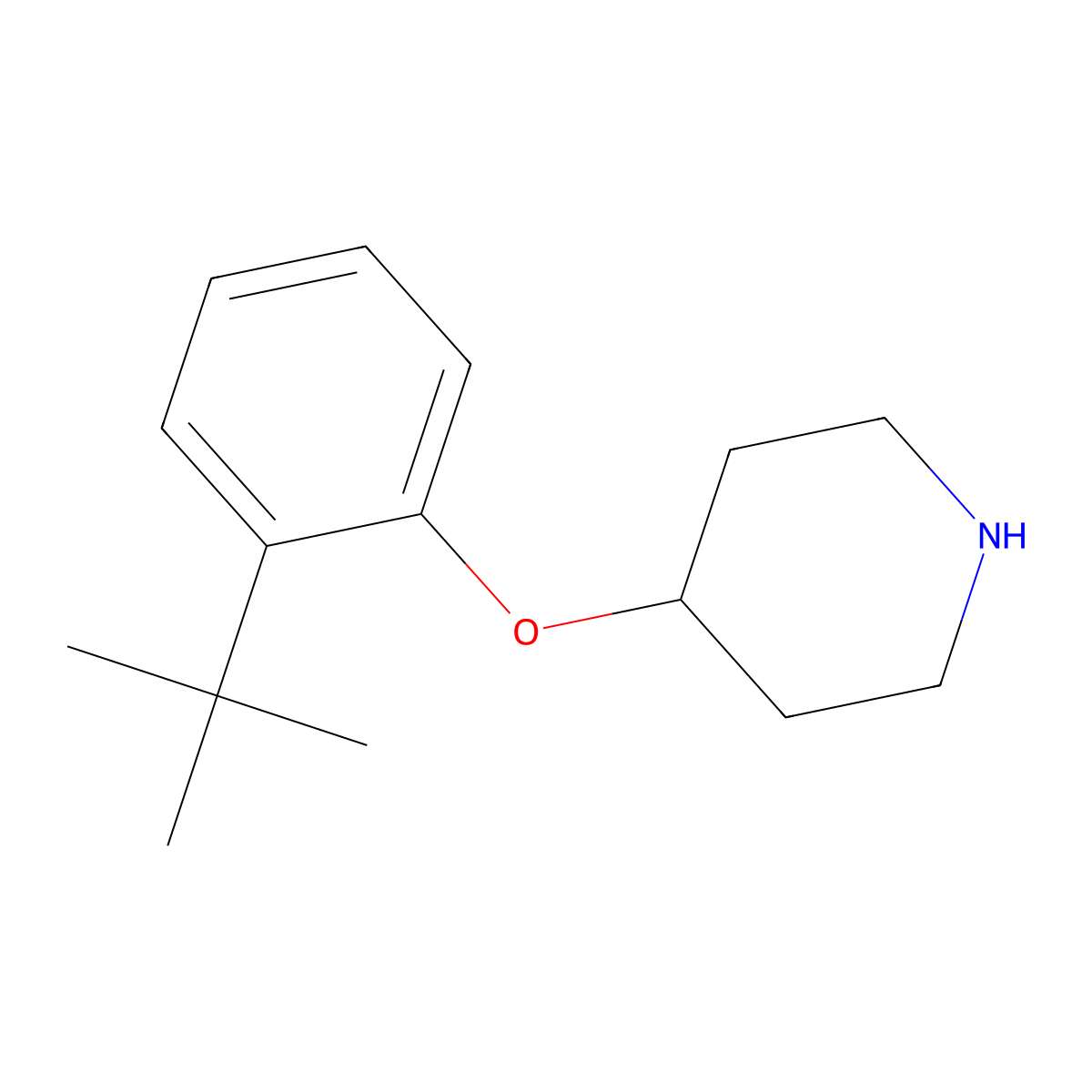 4-(2-Tert-butylphenoxy)piperidine molecular structure, CAS 367501-20-0