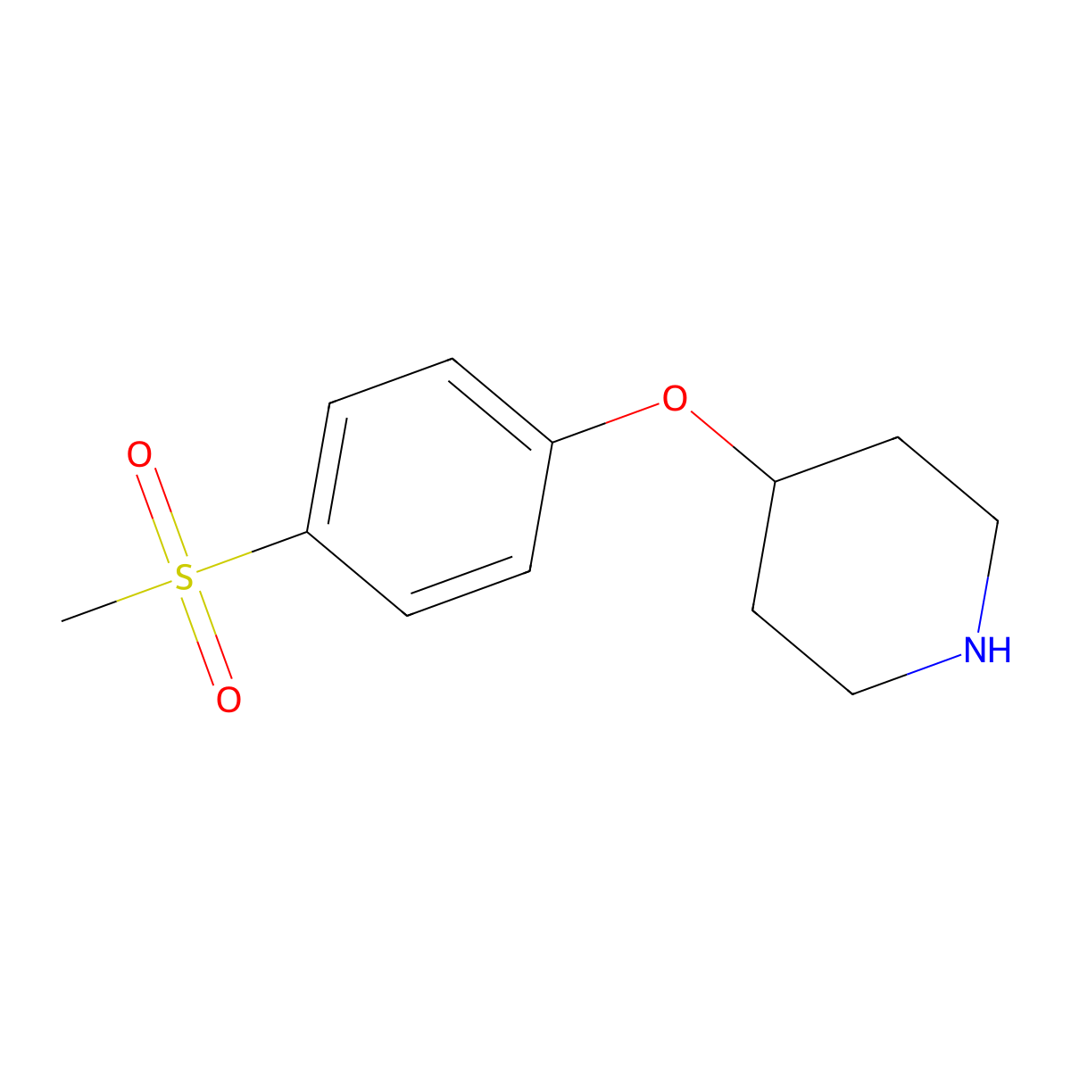 4-[4-(Methylsulfonyl)phenoxy]piperidine molecular structure, CAS 367501-30-2
