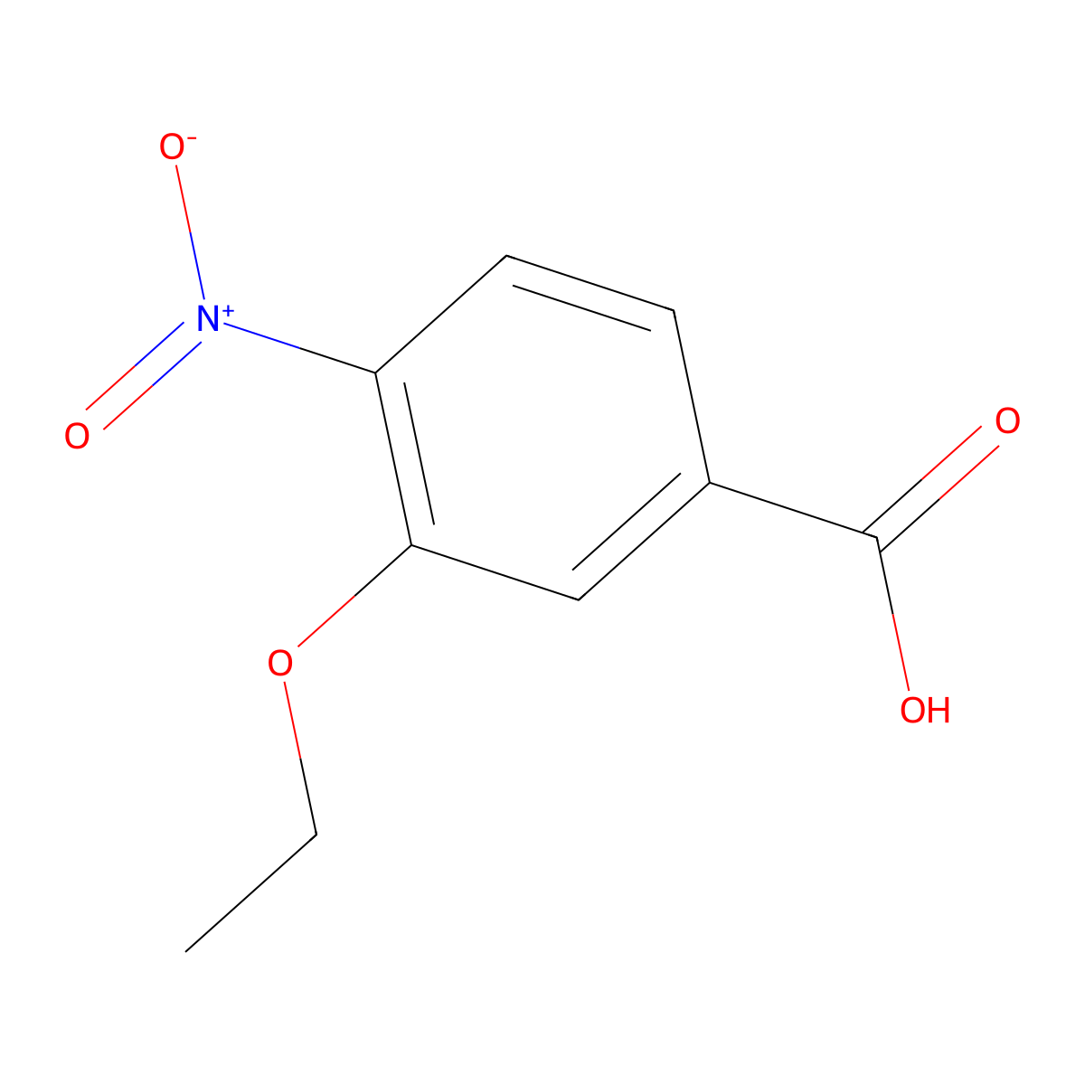 3-Ethoxy-4-nitrobenzoic acid molecular structure, CAS 367501-32-4