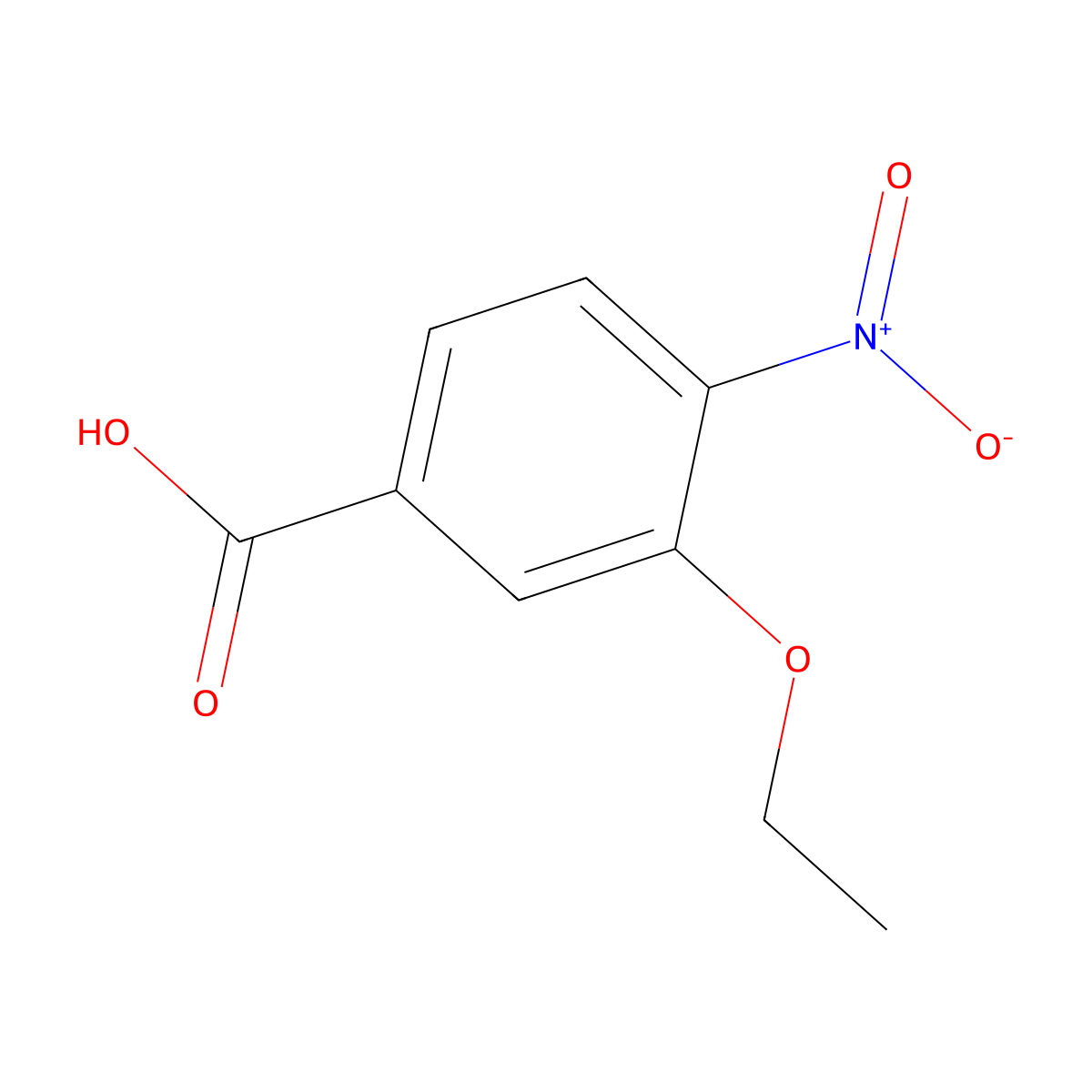 3-Ethoxy-4-nitrobenzoic acid molecular structure, CAS 367501-32-4