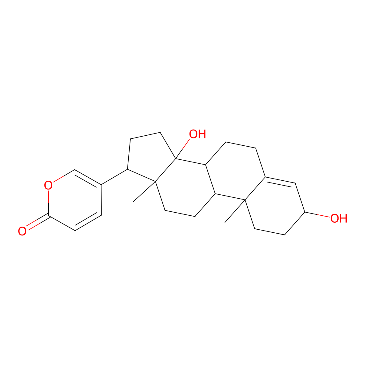 3,14-Dihydroxybufa-4,20,22-trienolide molecular structure, CAS 367511-16-8
