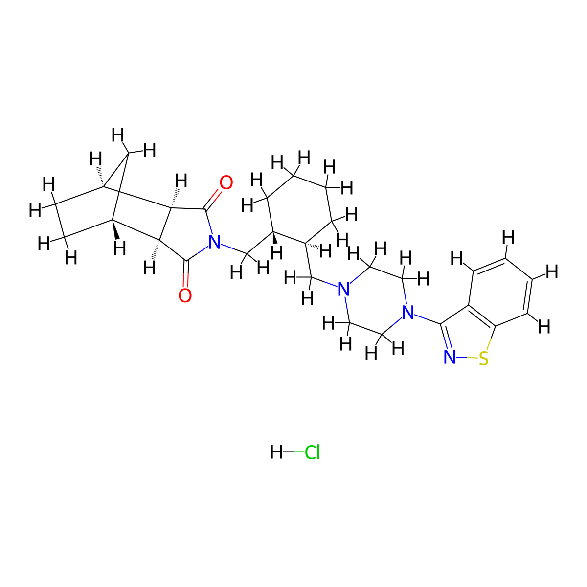 Lurasidone Hydrochloride molecular structure, CAS 367514-88-3