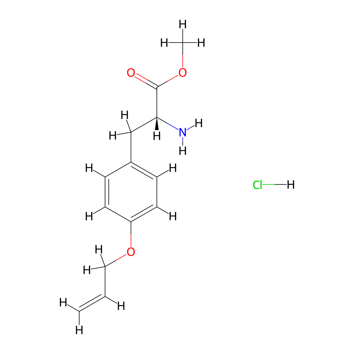 H-D-Tyr(all)-ome hcl molecular structure, CAS 367517-26-8
