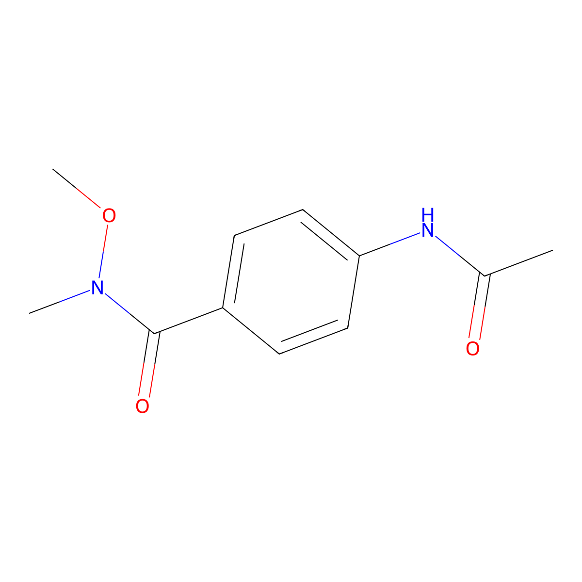 4-acetamido-N-methoxy-N-methylbenzamide molecular structure, CAS 367519-41-3