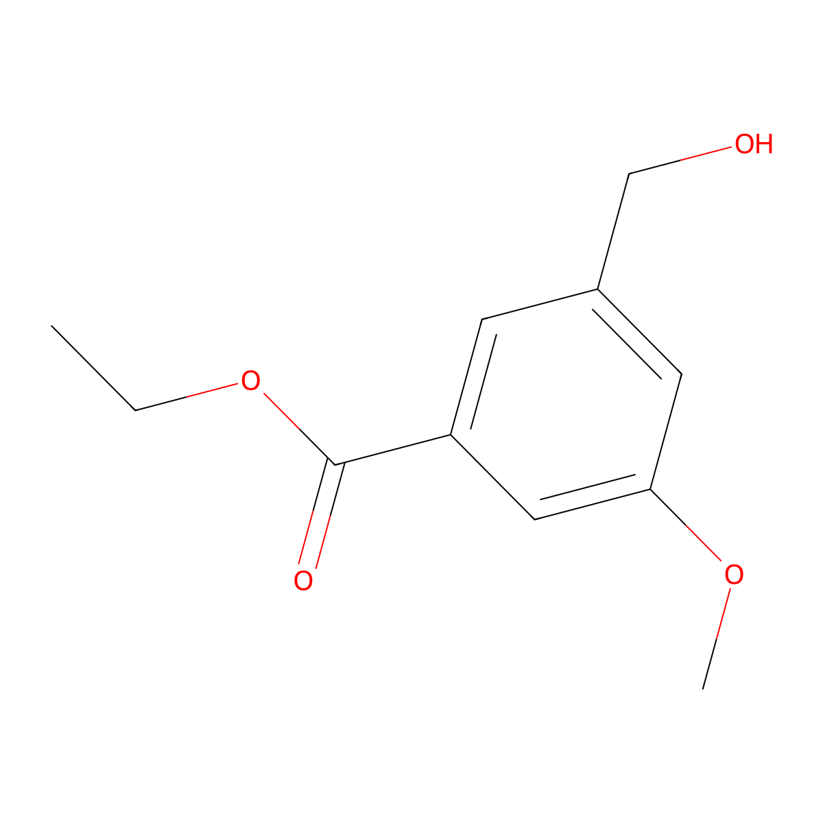 Ethyl 3-(hydroxymethyl)-5-methoxybenzoate molecular structure, CAS 367519-86-6
