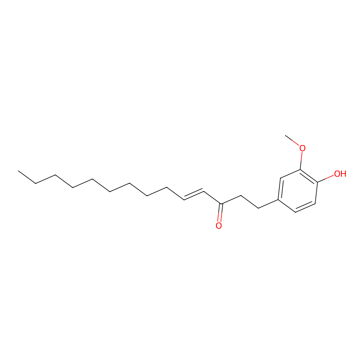 (10)-Shogaol molecular structure, CAS 36752-54-2
