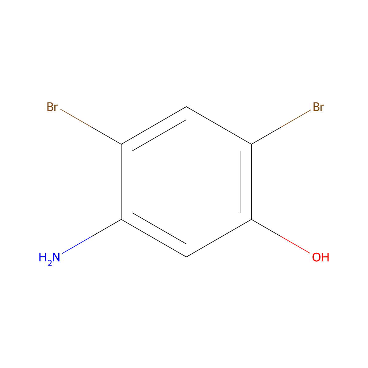 5-Amino-2,4-dibromophenol molecular structure, CAS 367521-07-1