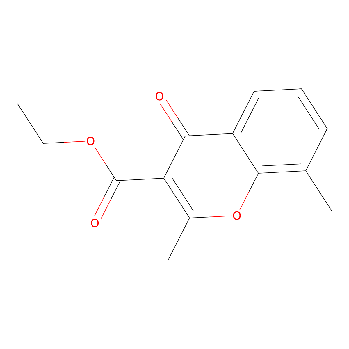 Ethyl 2,8-dimethyl-4-oxo-4H-chromene-3-carboxylate molecular structure, CAS 367526-66-7