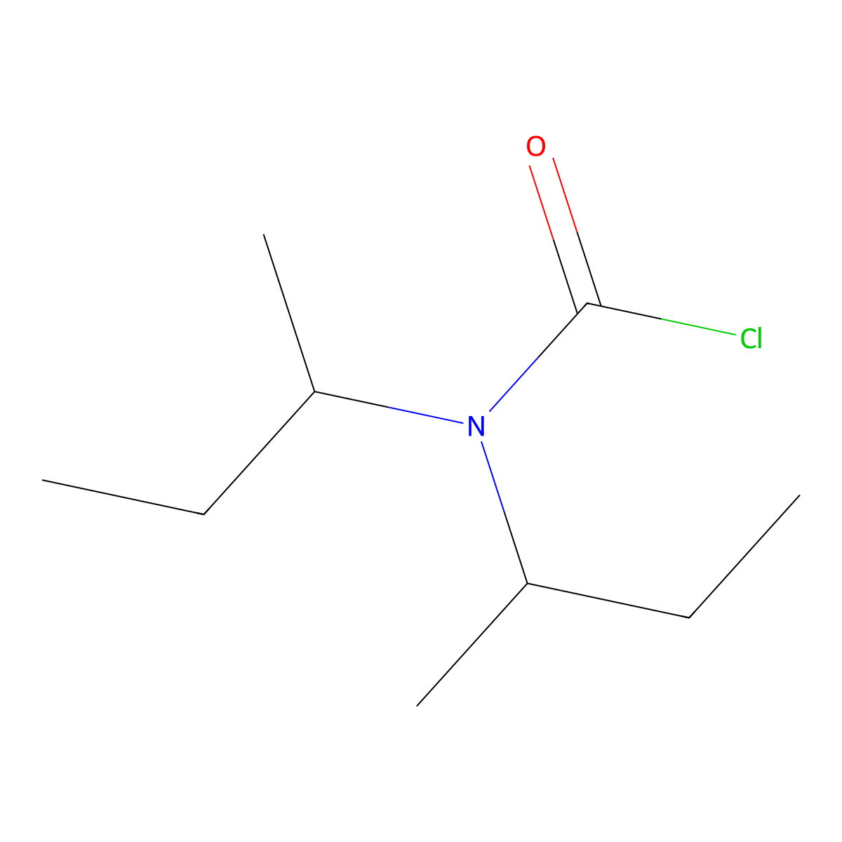 Di-sec-butylcarbamoyl chloride molecular structure, CAS 36756-72-6