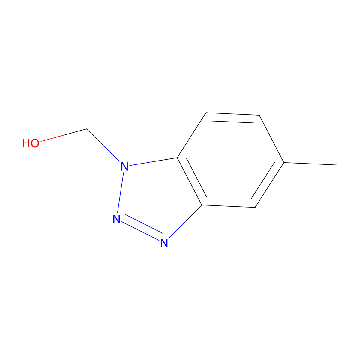 (5-Methyl-1H-1,2,3-benzotriazol-1-yl)methanol molecular structure, CAS 36757-21-8