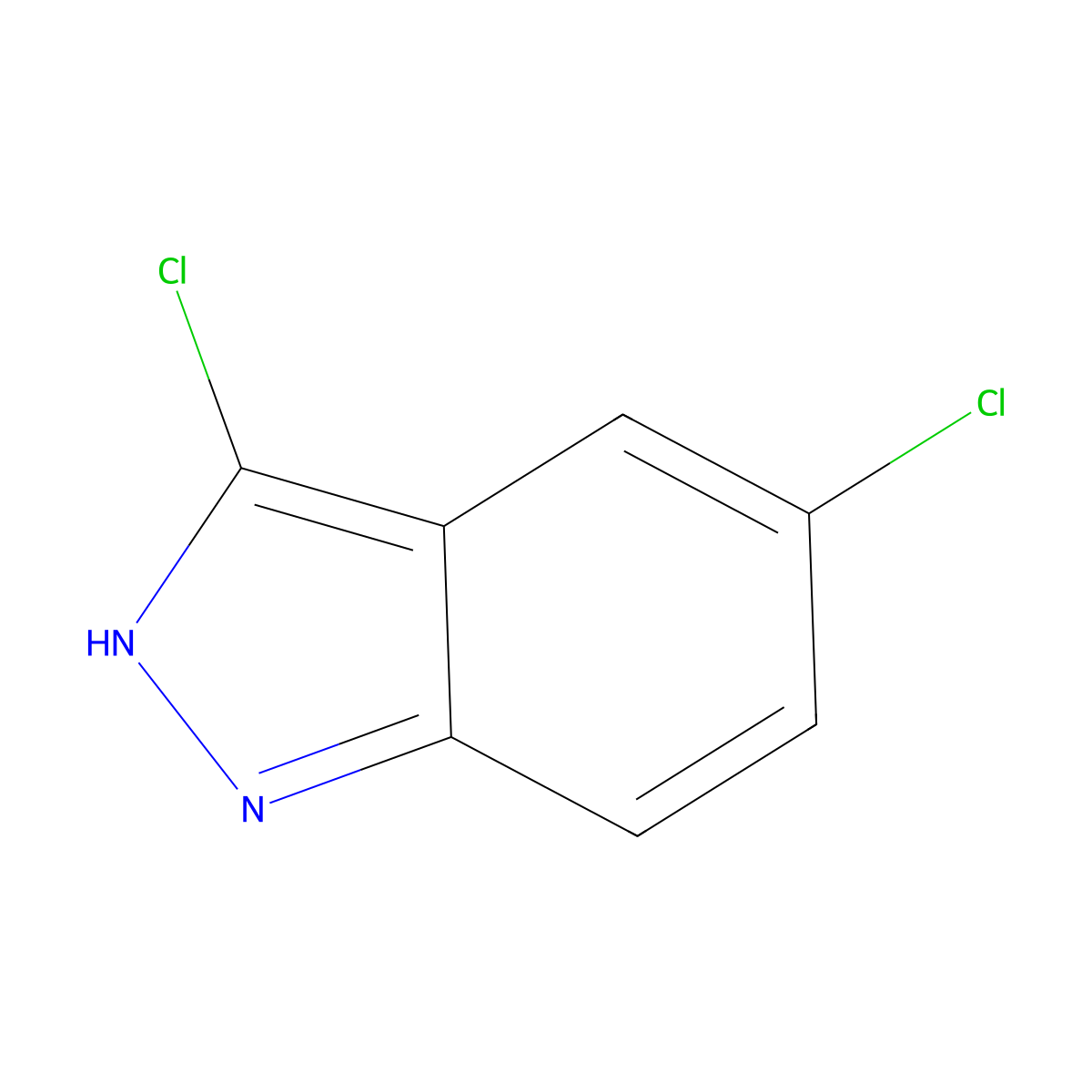 3,5-Dichloro-1H-indazole molecular structure, CAS 36760-20-0