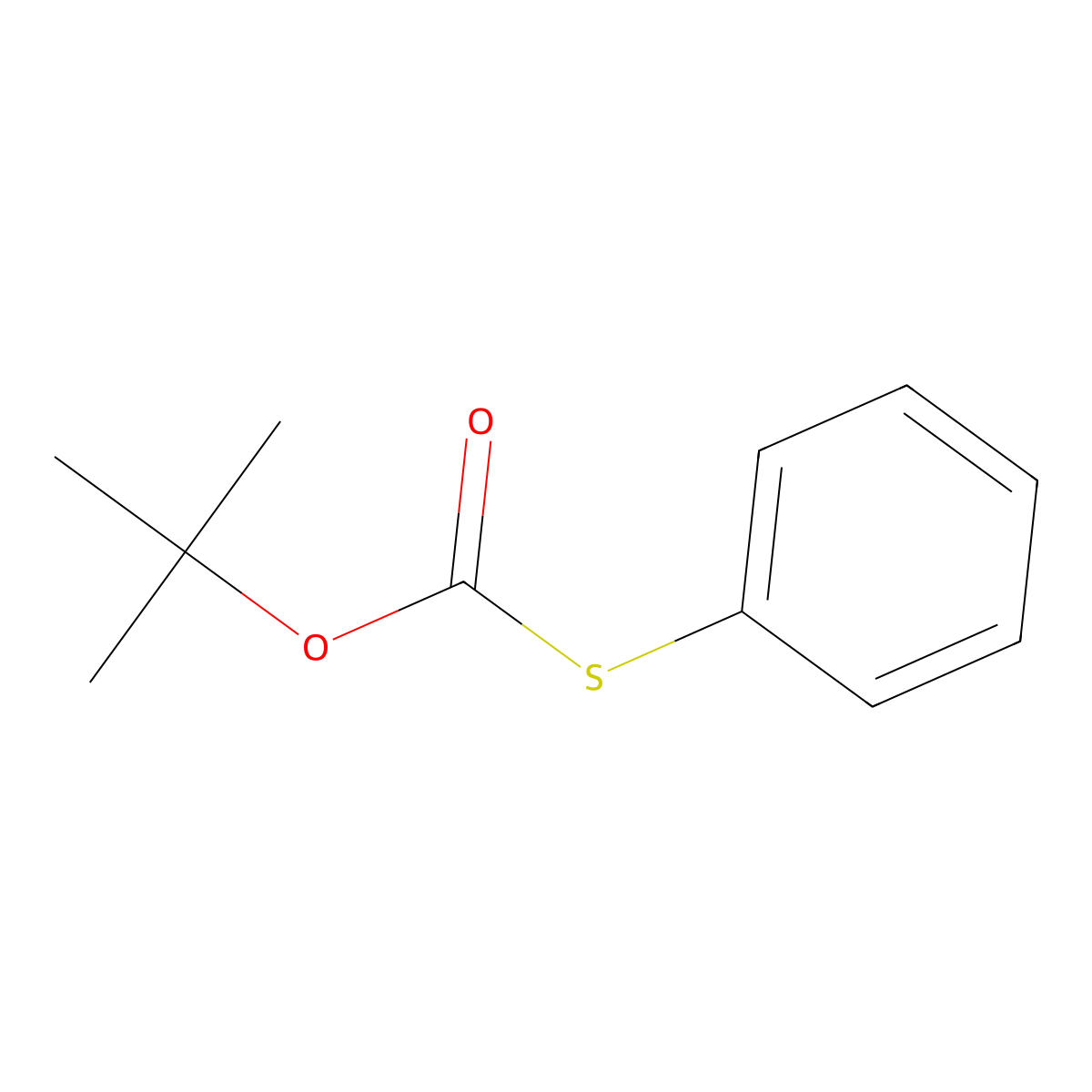 Carbonothioic acid, O-(1,1-dimethylethyl) S-phenyl ester molecular structure, CAS 36760-43-7