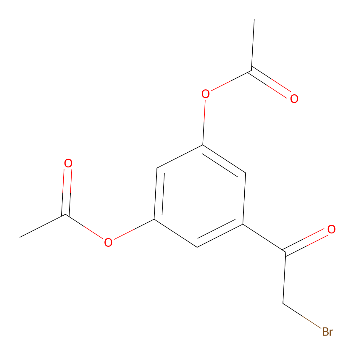 5-(2-Bromoacetyl)-1,3-phenylene diacetate molecular structure, CAS 36763-39-0