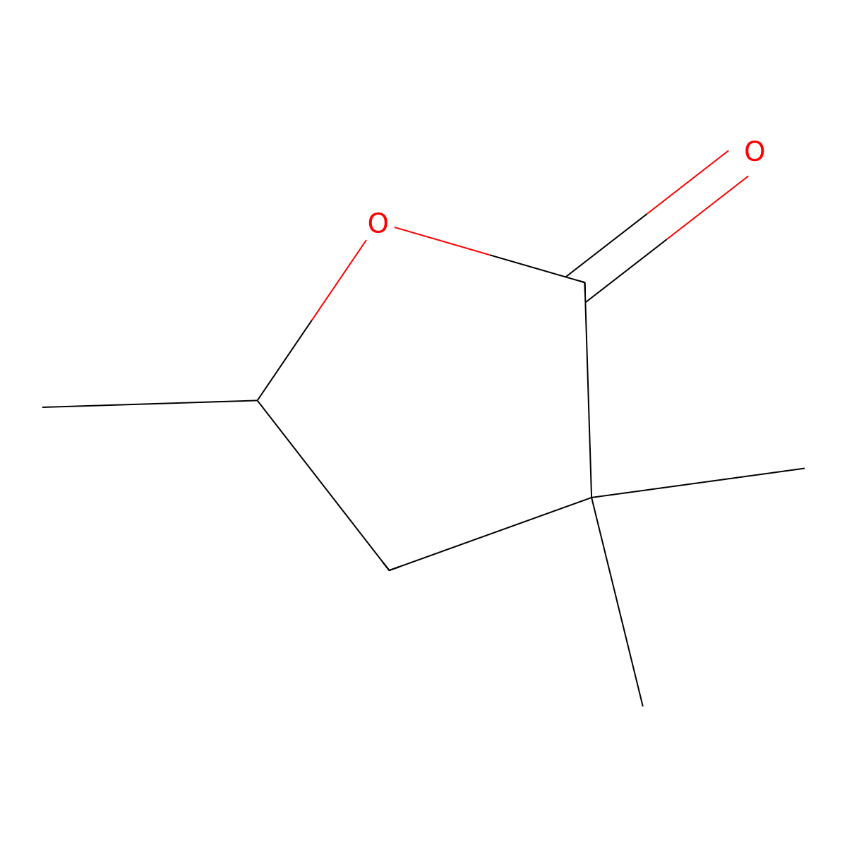 3,3,5-Trimethyloxolan-2-one molecular structure, CAS 36763-77-6